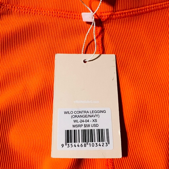 Navy / Orange  New Wilo Leggings Xs - Picture 2 of 4